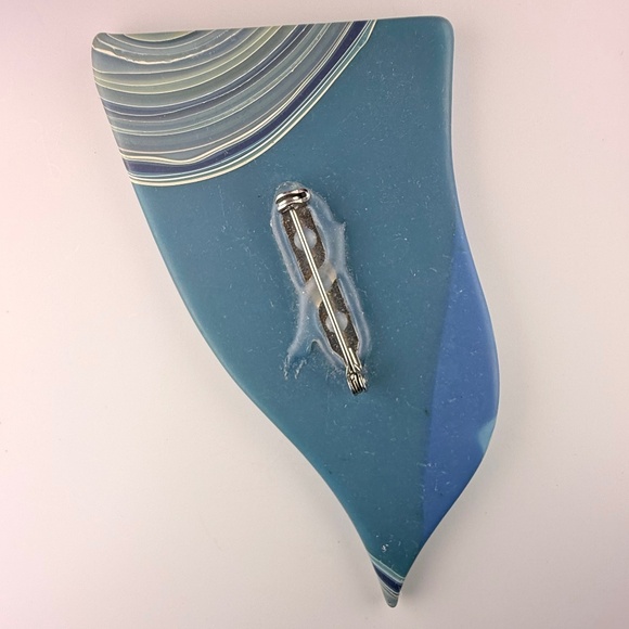 Lapel Pin Blue Mountain Jasper - Picture 6 of 7